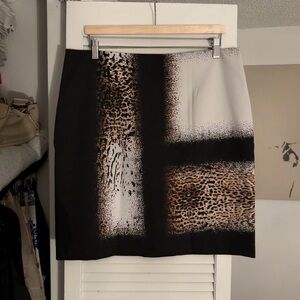 Kenneth Cole Pencil Skirt | Black Animal Print | Size 14
